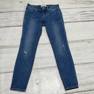Henry & Belle Jeans Super Skinny Ankle Distressed Blue Denim Size 26
